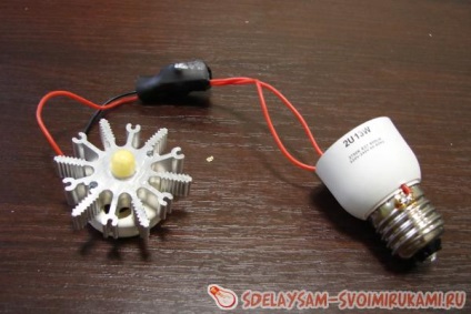Korszerűsítése az energiatakarékos lámpa LED №1, mesterkurzus saját kezűleg