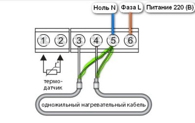 Jellemzők kapcsolat a termosztát padlófűtés és a villamos energia (hő) Jellemzők kapcsolat a termosztát padlófűtés és a villamos energia