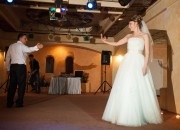 Ruhát az esküvői tánc, ne tartsa lenyomva mozgás menyasszonyi ruha, táncelőadás egy esküvő