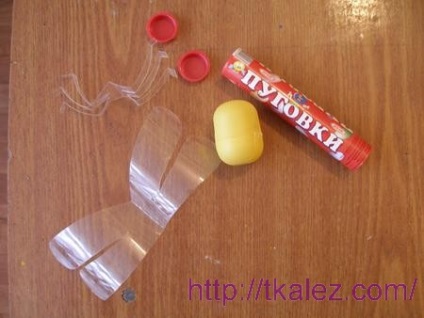 Hack egy szitakötő egy műanyag palack és tojás Kinder meglepetés