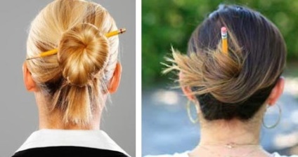 Зачіски з олівцем і китайськими паличками стильні ідеї на кожен день