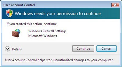 Munka User Account Control (UAC) a Windows Vista - szoftverek (Windows) Munka User Account Control (UAC) a Windows Vista - szoftverek