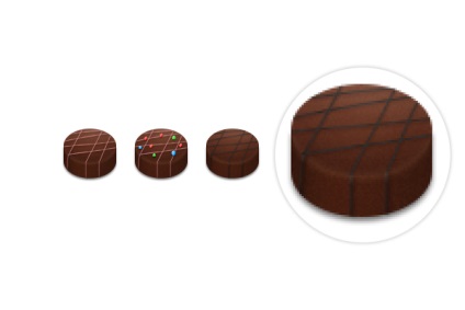 Döntetlen csokoládé torták szöveget a Photoshop