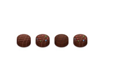 Döntetlen csokoládé torták szöveget a Photoshop