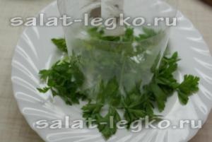 Csirke saláta gombával, recept fotó ízletes