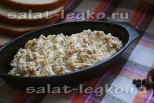 Saláta makrélacsuka, tojás és burgonya recept