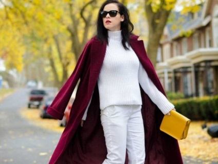 Abból, amit viselni bordó kabát elegáns módon - impulzus a női szépség és a divat