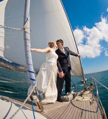 Az esküvő egy hajózási témát
