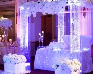 Esküvői oltár és egyéb akril díszítések esküvők, esküvői dekoráció akril termékek