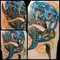 Tattoo teknős tetoválás jelentősége, fotók, vázlatok