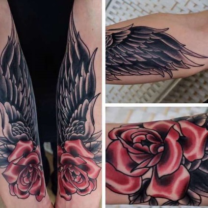 Tattoo szárnyak tetoválás érték, 34 fényképek, vázlatok