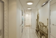 A keskeny folyosó kialakítása igazi lakások, fotók a bútorok, lakberendezési ötletek, falak 30 cm mély,