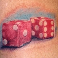 Az érték a kocka tetoválás