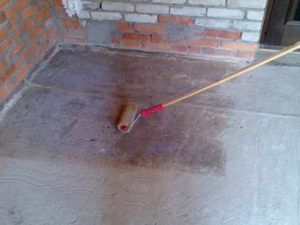 Beton esztrich emeleten a kezét (az emeleten) Beton esztrich padló kezük