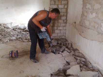 Beton esztrich padló kezüket (kéz) Beton esztrich padló kezük