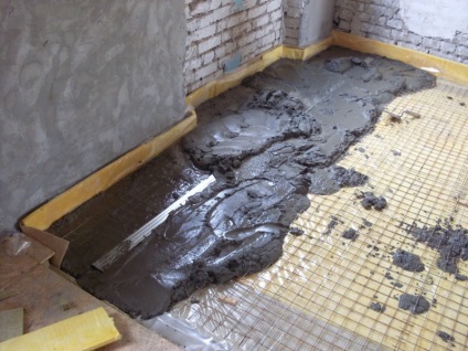 Beton esztrich padló kezük (saját) Beton esztrich padló kezük