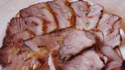 Sült sonka marhahúst a sütőbe és multivarka receptek képekkel