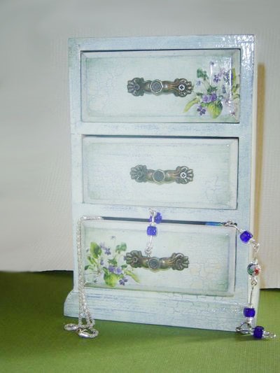 Decoupage mini mellkasi mester osztály 2 technikusok öregedés, ábécé decoupage