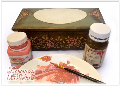 Decoupage doboz Rose Catherine egy jó ötlet (decoupage doboz mester osztály) Decoupage doboz Rose Catherine jó ötlet