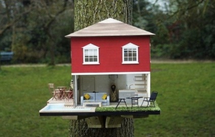 Tervező birdhouses kerti dekoráció - fotó