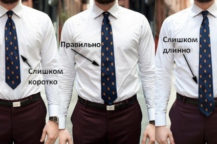 A hossza a nyakkendő