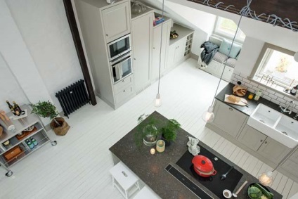 Duplex apartman érmén egy fotó a belső (fotó) Duplex apartman belsőépítészeti fotó