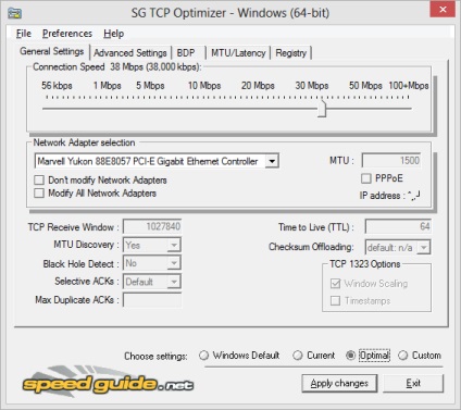 Ez nem TCP Optimizer hogy gyorsítsák fel a munkát interneten