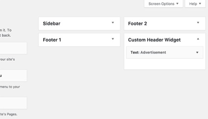Hogyan adjunk widgeteket a fejlécben wordpress