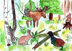 Hogyan kell felhívni a erdei állatokkal ceruza szakaszaiban