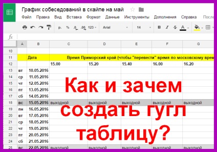 Hogyan hozzunk létre egy Google táblázatkezelő alkalmazást Google-táblázatok blog Lyubovi Zubarevoy