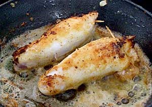 Squid töltött rák, finom receptek a spanyol konyha