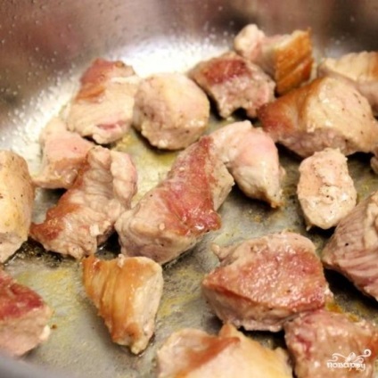 Párolt burgonya hússal - lépésről lépésre recept fotók