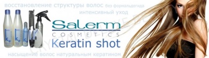Keratin lövés - egy mély kezelés, hidratáló és simító haj 3-6 hónapig Salerm