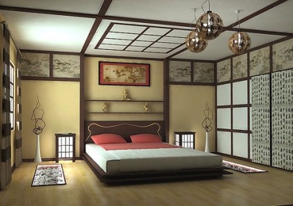 Kínai stílusú a belső kialakítás a hálószoba fotó