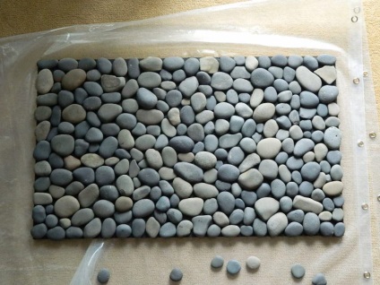 Bath mat meg a kezét - fotó kreatív (alkotó) Bath mat kezével - egy fotó a kreativitás