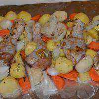 Csirkecomb burgonyával a sütőben (a recept fotókkal)