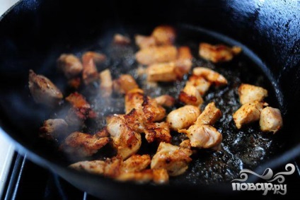 Tészta csirkével és zöldségek - lépésről lépésre recept fotók