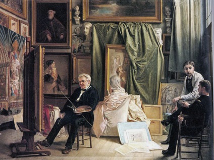 Művész műhely (atelier scriptoriumban) művész műhely
