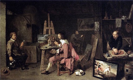 Művész műhely (atelier scriptoriumban) művész műhely