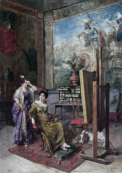 Művész műhely (atelier scriptoriumban) művész műhely