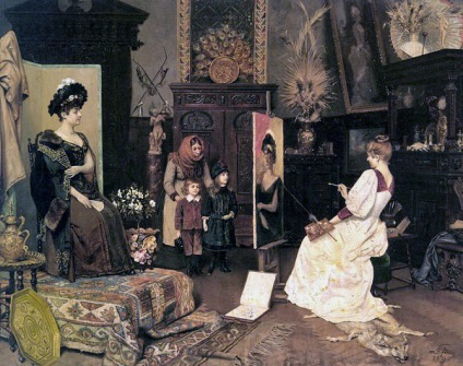 Művész műhely (atelier scriptoriumban) művész műhely