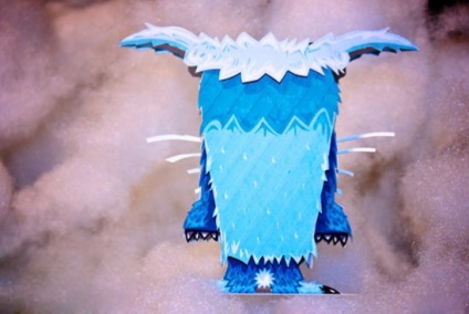 Volumetrikus játékok papírból saját kezűleg - hó szörnyek