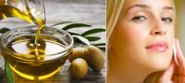 A arcbőr az otthoni recepteket olívaolaj