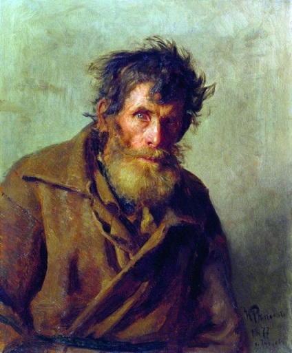 Leírása a Ilya Repin festménye „paraszt a félénk”