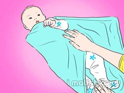 Pólya a baba (ez jobb bepólyáz újszülött) pólyázva a baba