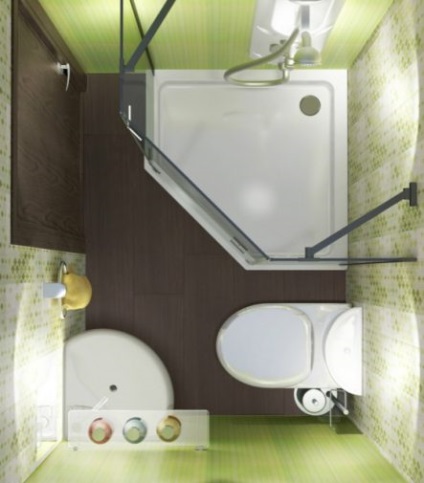 Tervezés és design kis fürdőszoba 3 m²