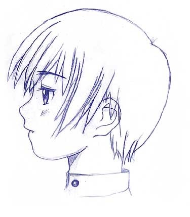 Rajz egy anime karakter profilját tanulságait, tanulni rajzolni, festeni egy ceruza, gouache,