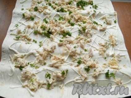 Tekercset lavash csirkével és sárgarépa - recept fotókkal (tekercs) Tekercset lavash csirkével és sárgarépa - recept fotókkal