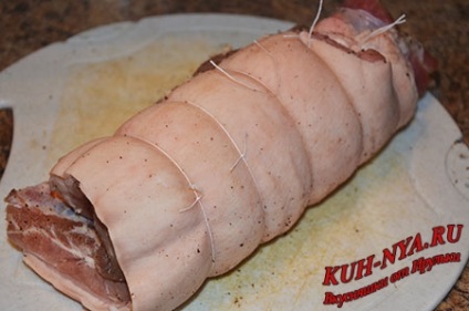 Roll sertéshús hashártya (podcherevka, lágyék) - gyűjteménye receptek ételek irulki