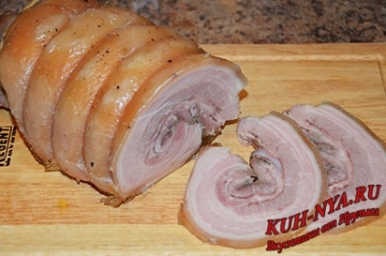 Roll sertéshús hashártya (podcherevka, lágyék) - gyűjteménye receptek ételek irulki